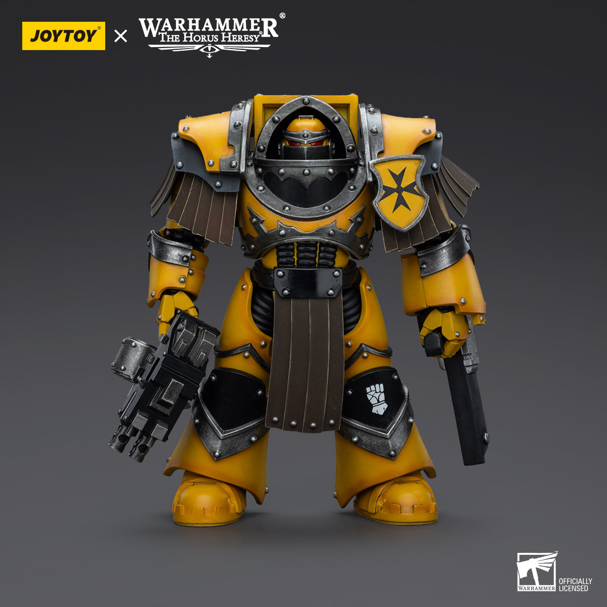 Warhammer Collectibles: 1/18 Scale Imperial Fists Legion Cataphractii Terminator Squad w/ Chainfist (Preorder)