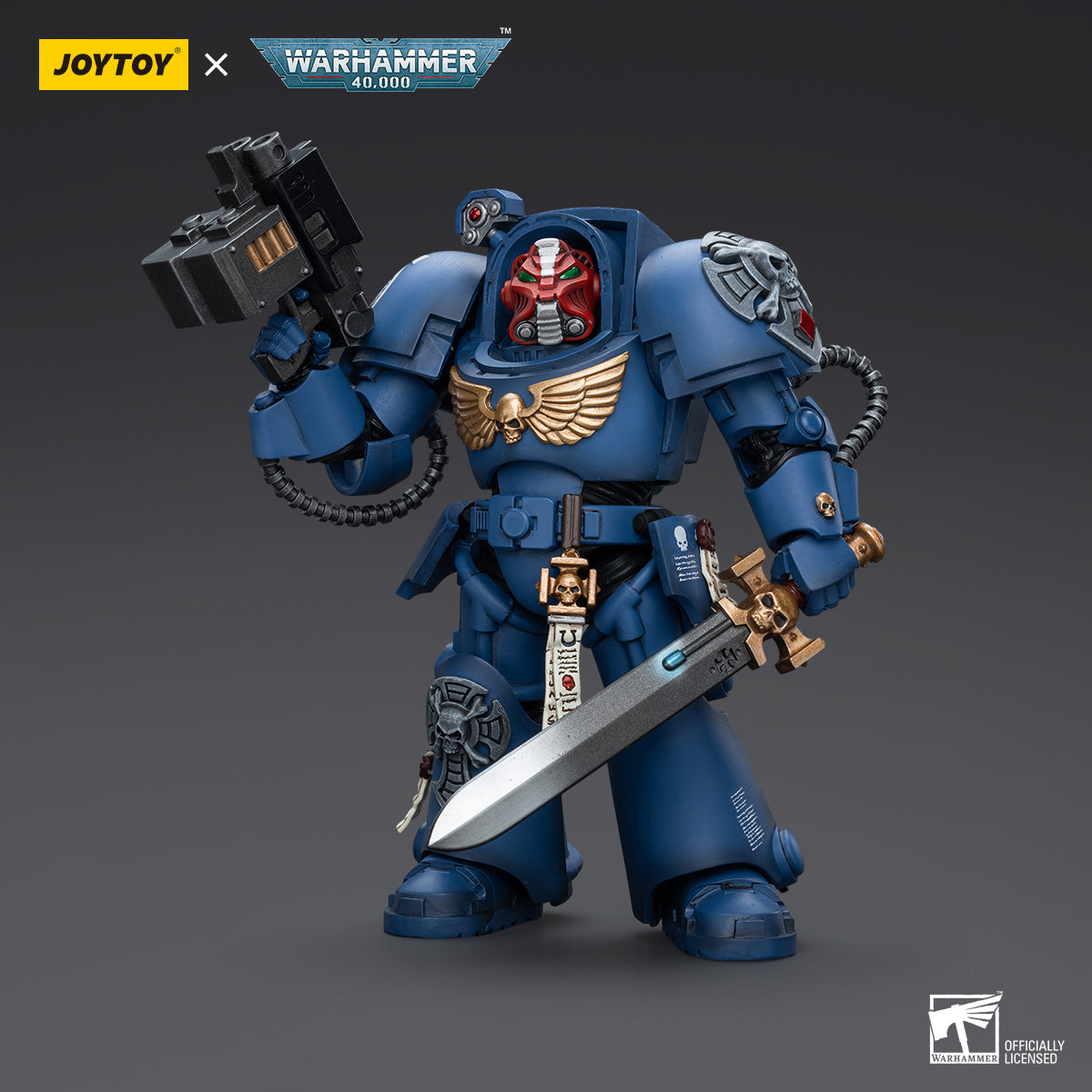 Warhammer Collectibles: 1/18 Scale Ultramarines Terminator Squad Sergeant With Teleport Homer (Preorder)