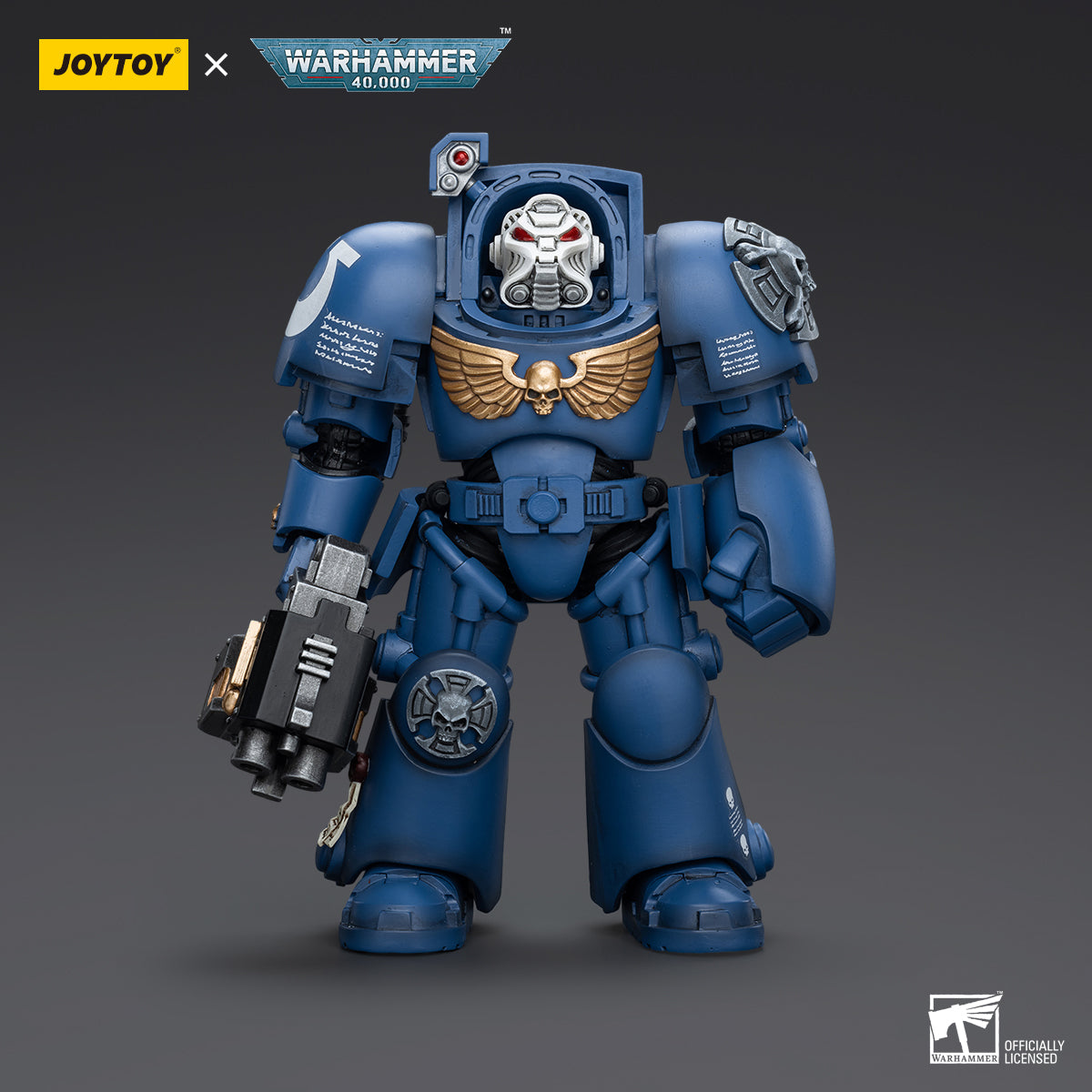 Warhammer Collectibles: 1/18 Scale Ultramarines Terminator Squad Terminator With Storm Bolter (Preorder)