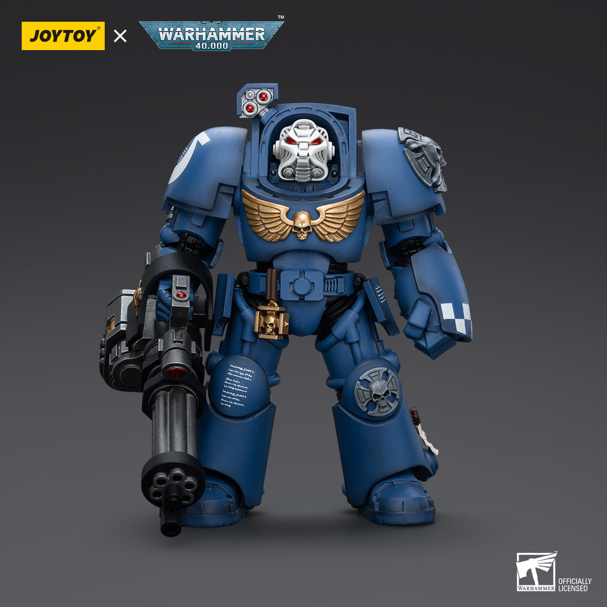 Warhammer Collectibles: 1/18 Scale Ultramarines Terminator Squad Terminator With Assault Cannon (Preorder)