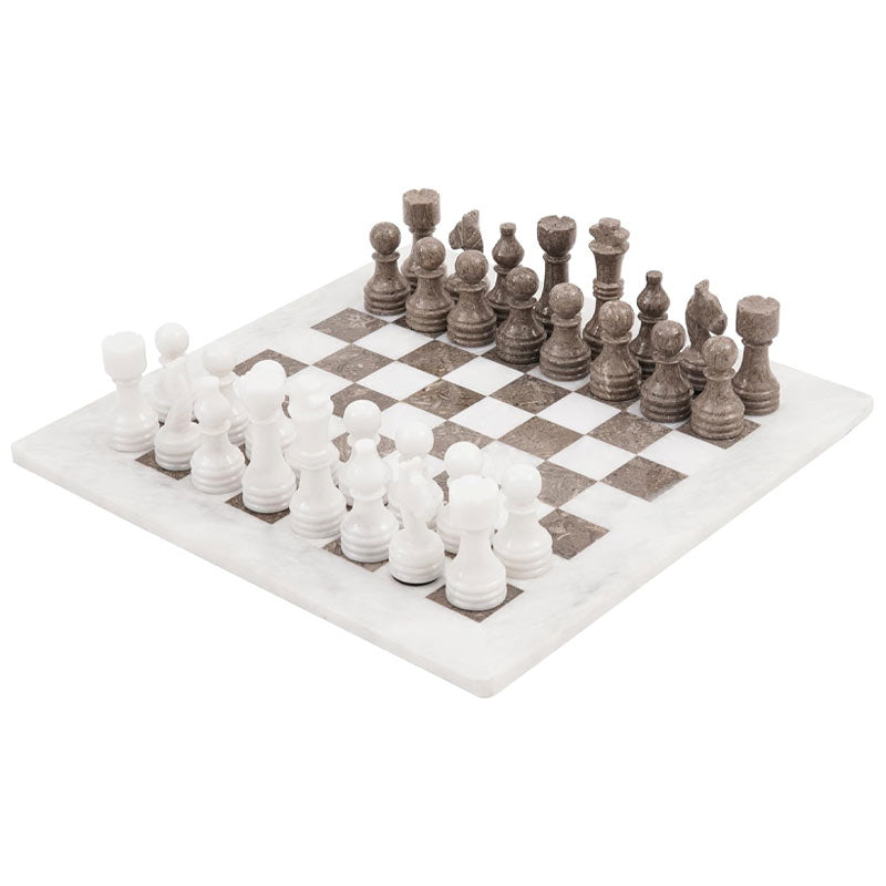 Chess Set with Storage - Oceanic/White 38cm