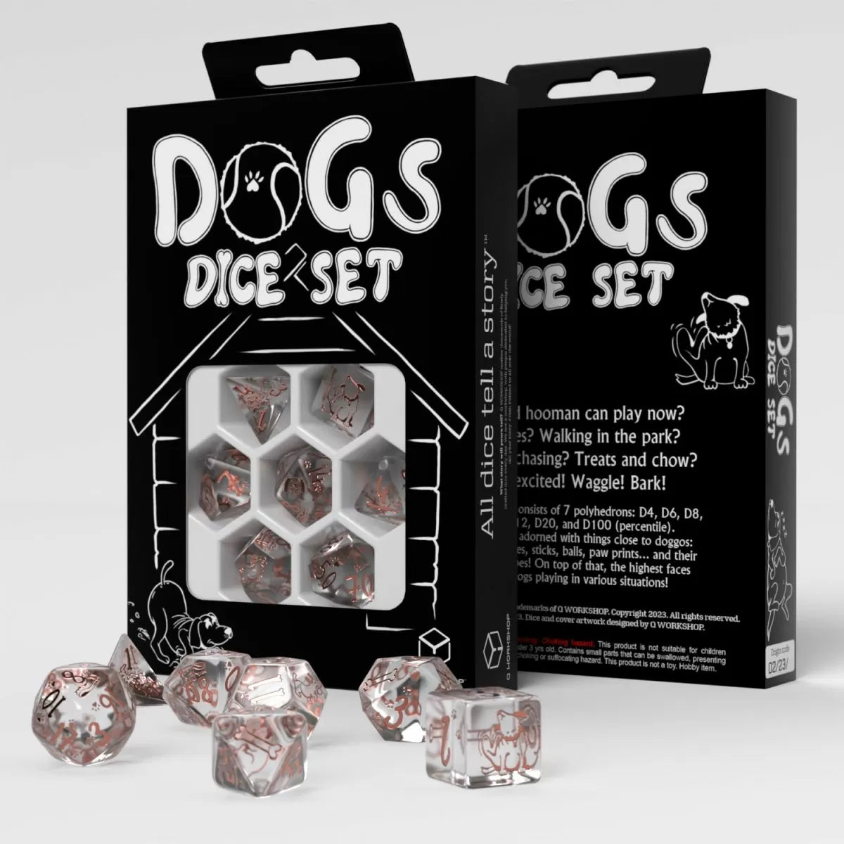 Q Workshop - Dog Dice Set - Bubbles Dice Set 7