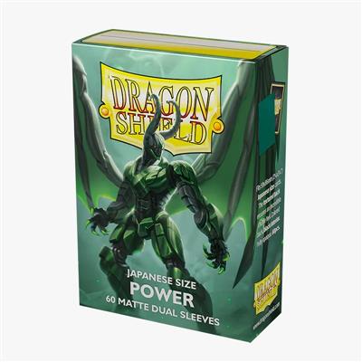 Dragon Shield - Japanese Size Dual Matte Card Sleeves Metallic Green (Power) (60)