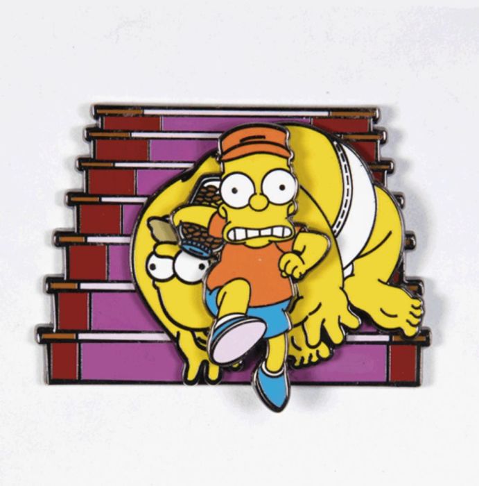 Simpsons - Bart Change Jar Spinning Enamel Pin