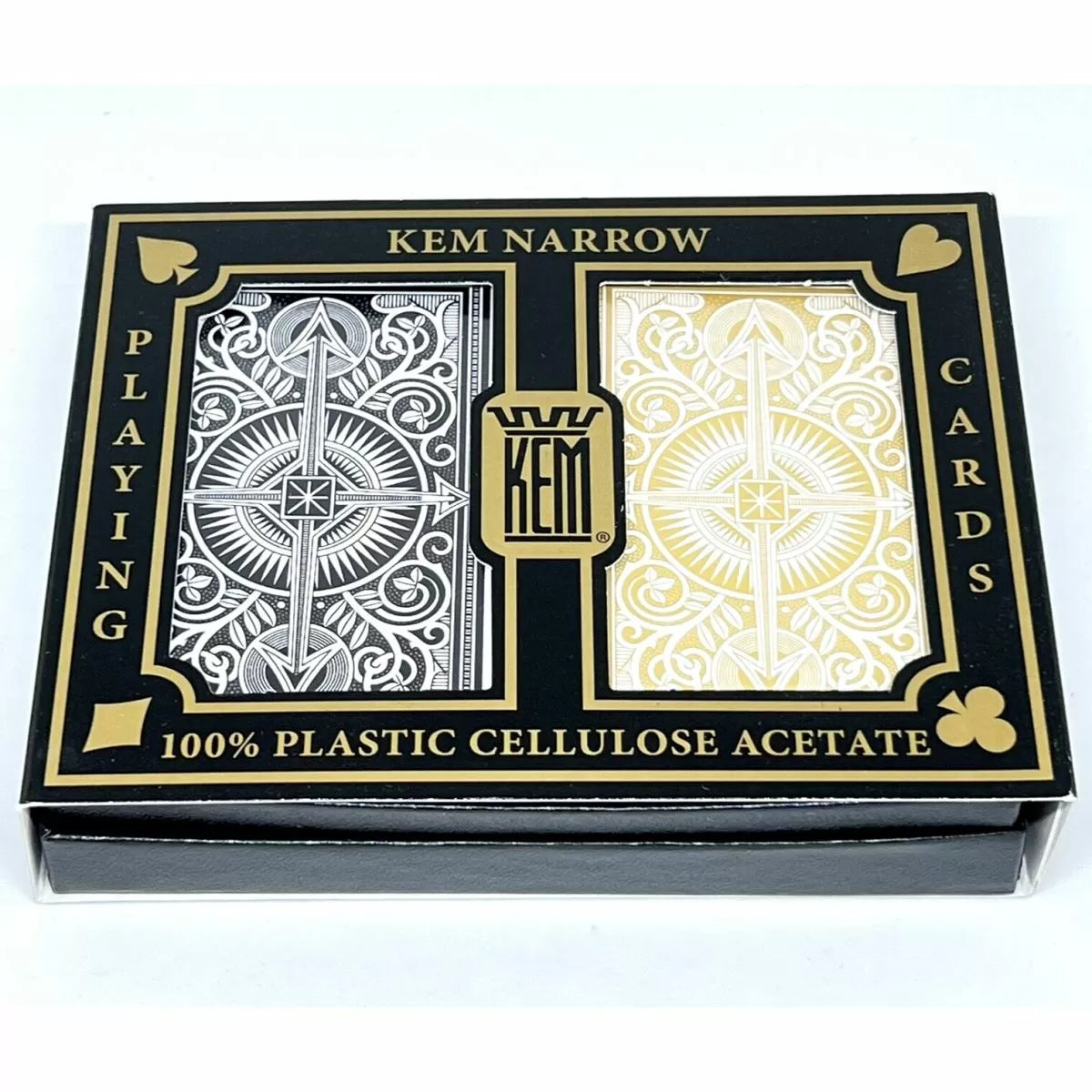 Kem Arrow Black/Gold Narrow Standard Playing Cards