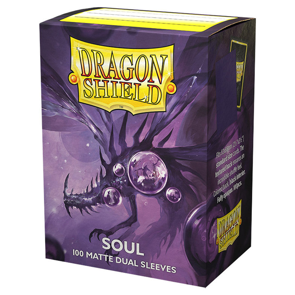 Dragon Shield - Standard Size Card Sleeves Dual Matte Metallic Purple (Soul) (100)