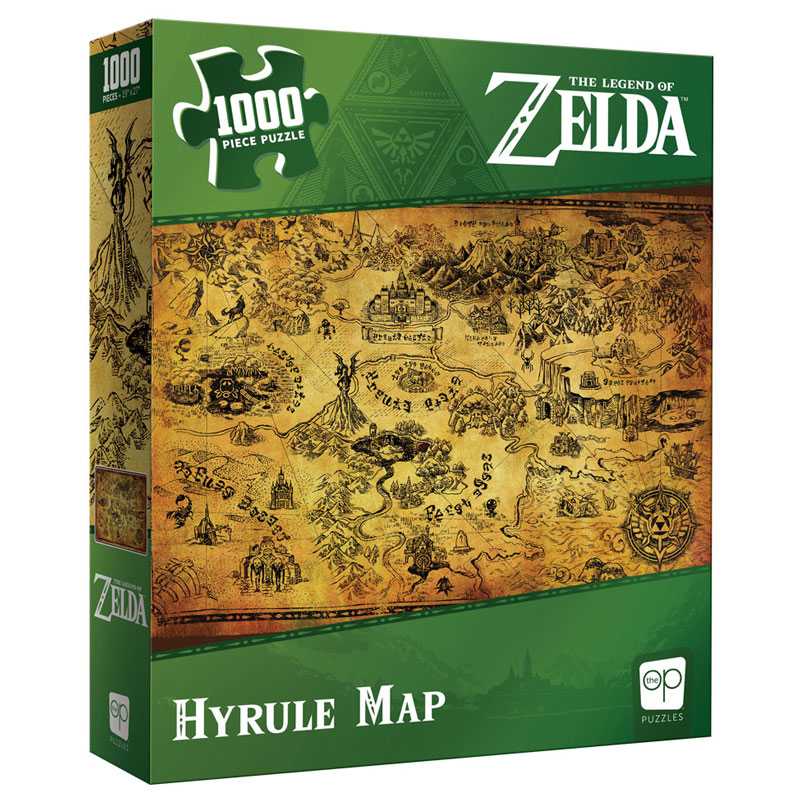 The Legend of Zelda Hyrule Map Puzzle 1000 Piece Jigsaw