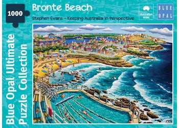 Blue Opal Bronte Beach Stephen Evans 1000 Piece Jigsaw