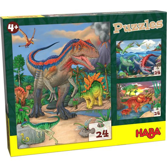 Puzzles Dinosaurs - 3x 24 Piece Jigsaw