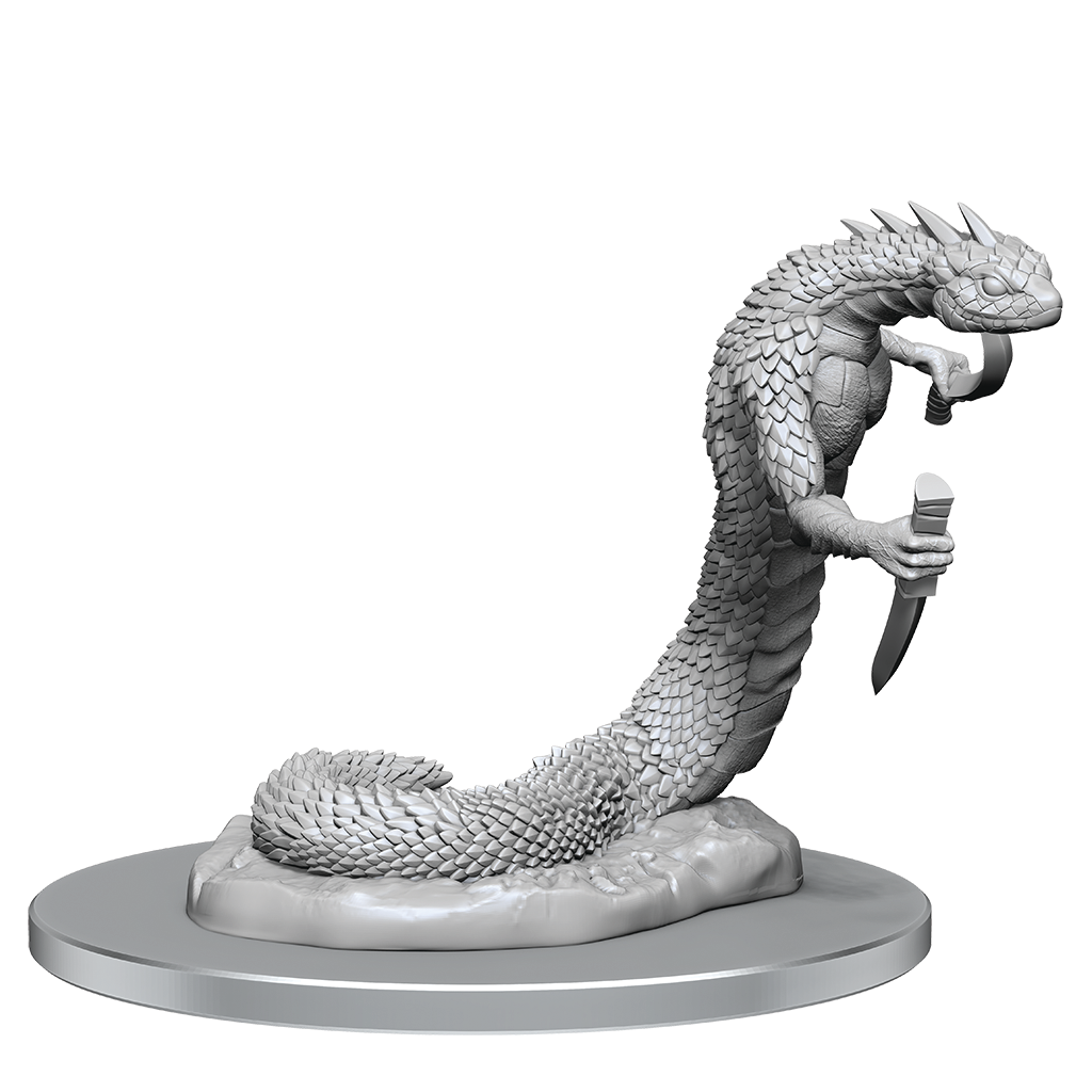 Critical Role Unpainted Miniatures Serpentfolk &amp; Serpentfolk Ghost