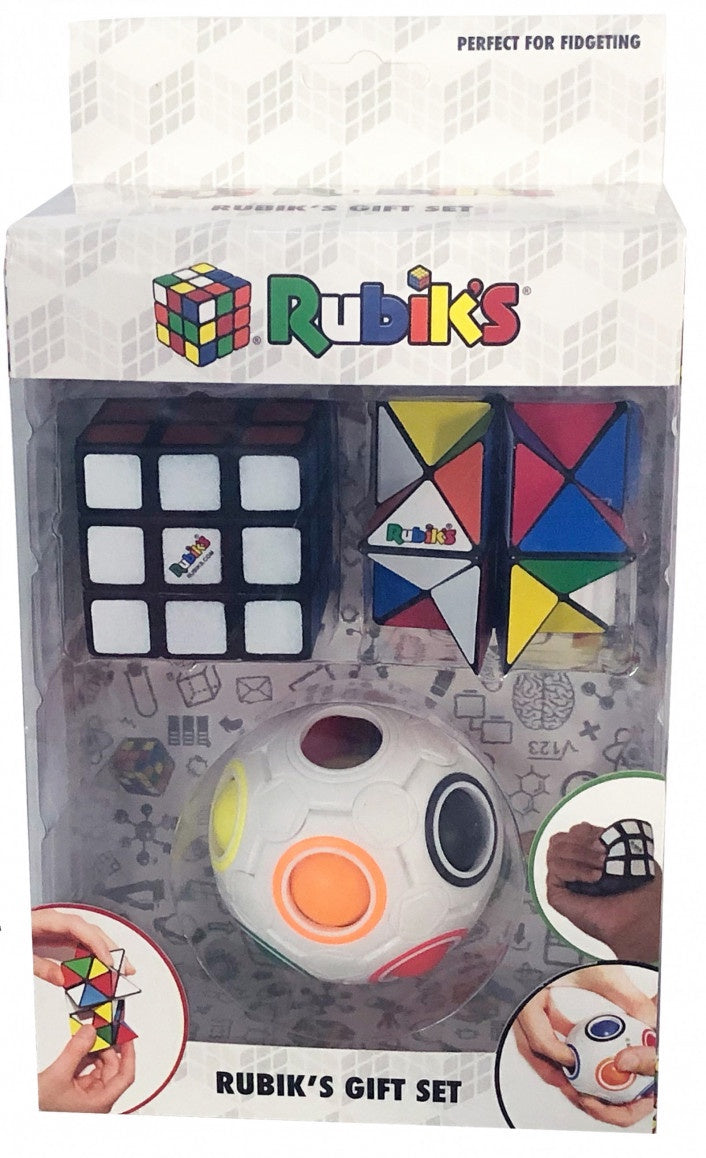 Rubiks Gift Set - Rainbow Ball Squishy Cube and Magic Star