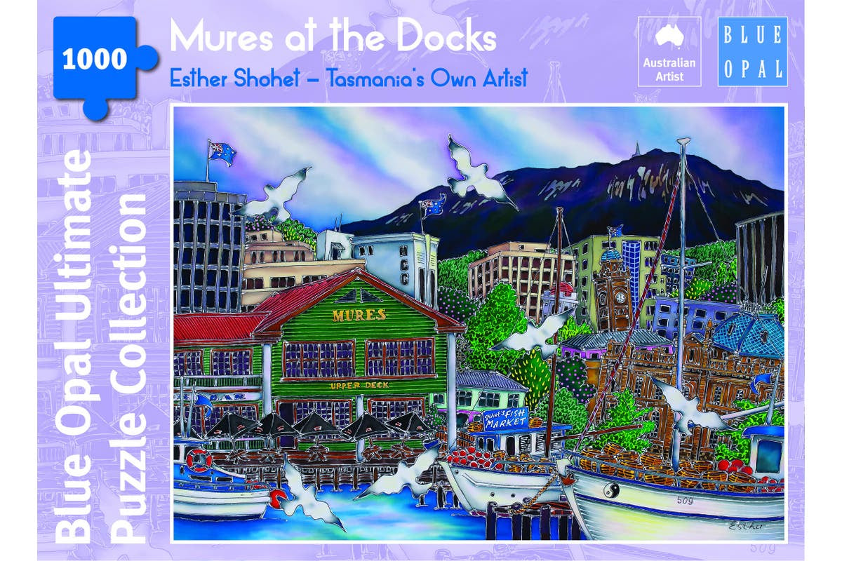 Blue Opal - Esther Shohet Mures at the Docks 1000 Piece Jigsaw