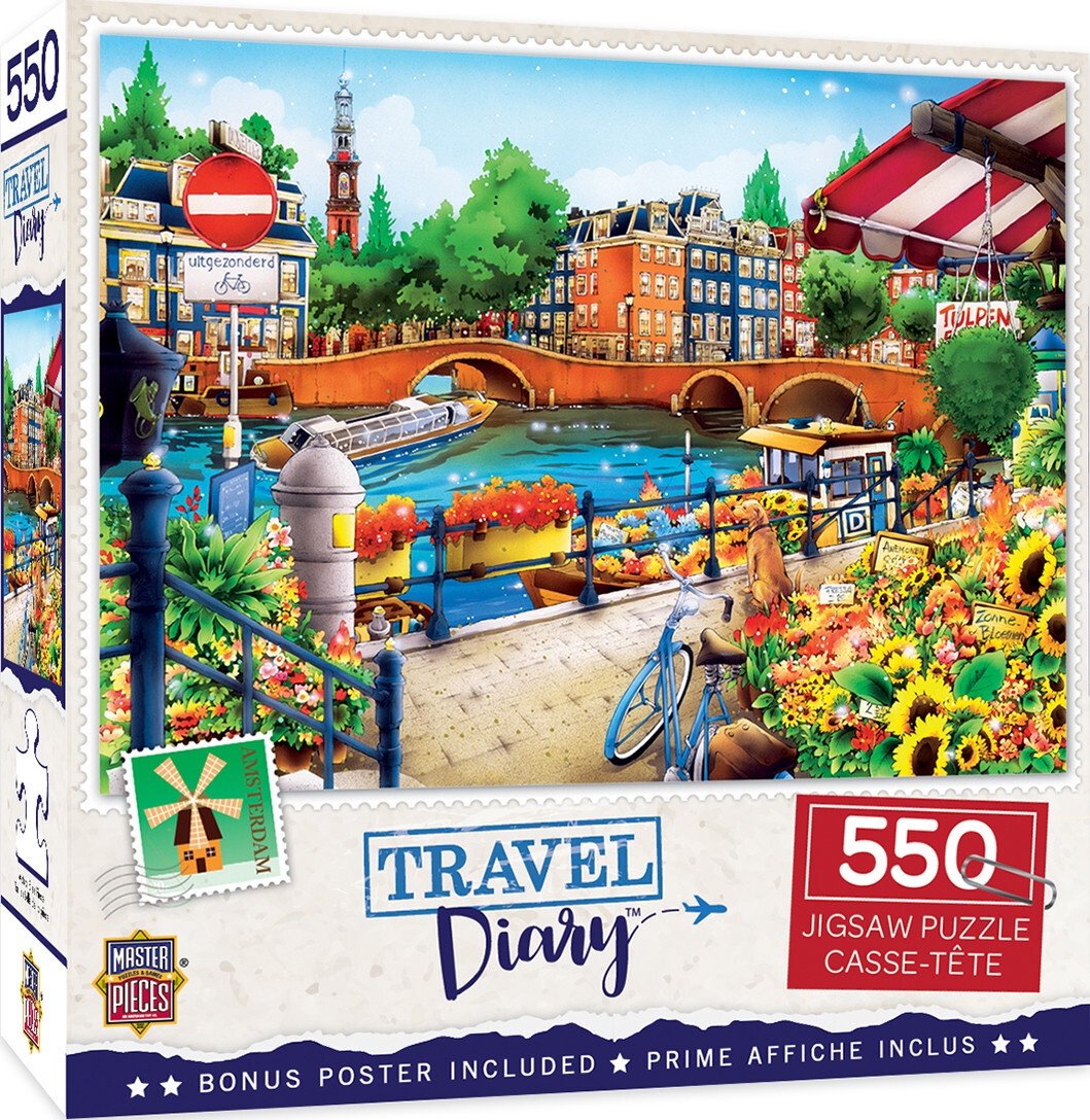 Masterpieces Puzzle Travel Diary Amsterdam Puzzle 550 pc - Good Games