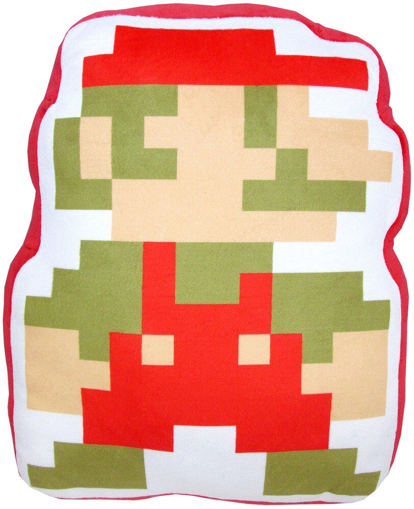 Super Mario Bros Plush Mario 8 Bit Pillow | Good Games