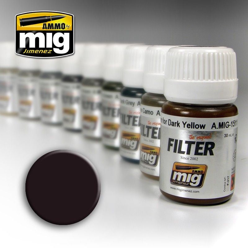 Ammo by MIG Filters Brown for Dark Green 35ml