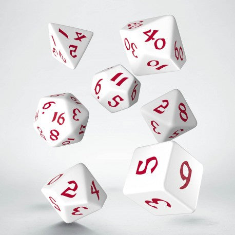 Q Workshop - Runic White and Red Dice Set