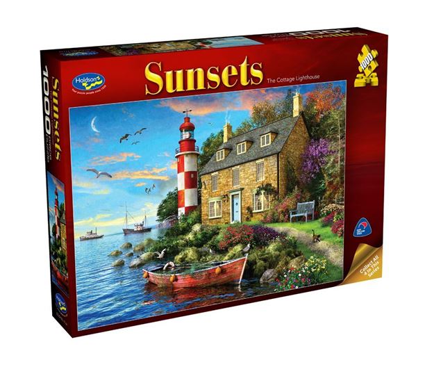 Holdson Sunsets 3 Cottage Lighthouse 1000 Piece Jigsaw