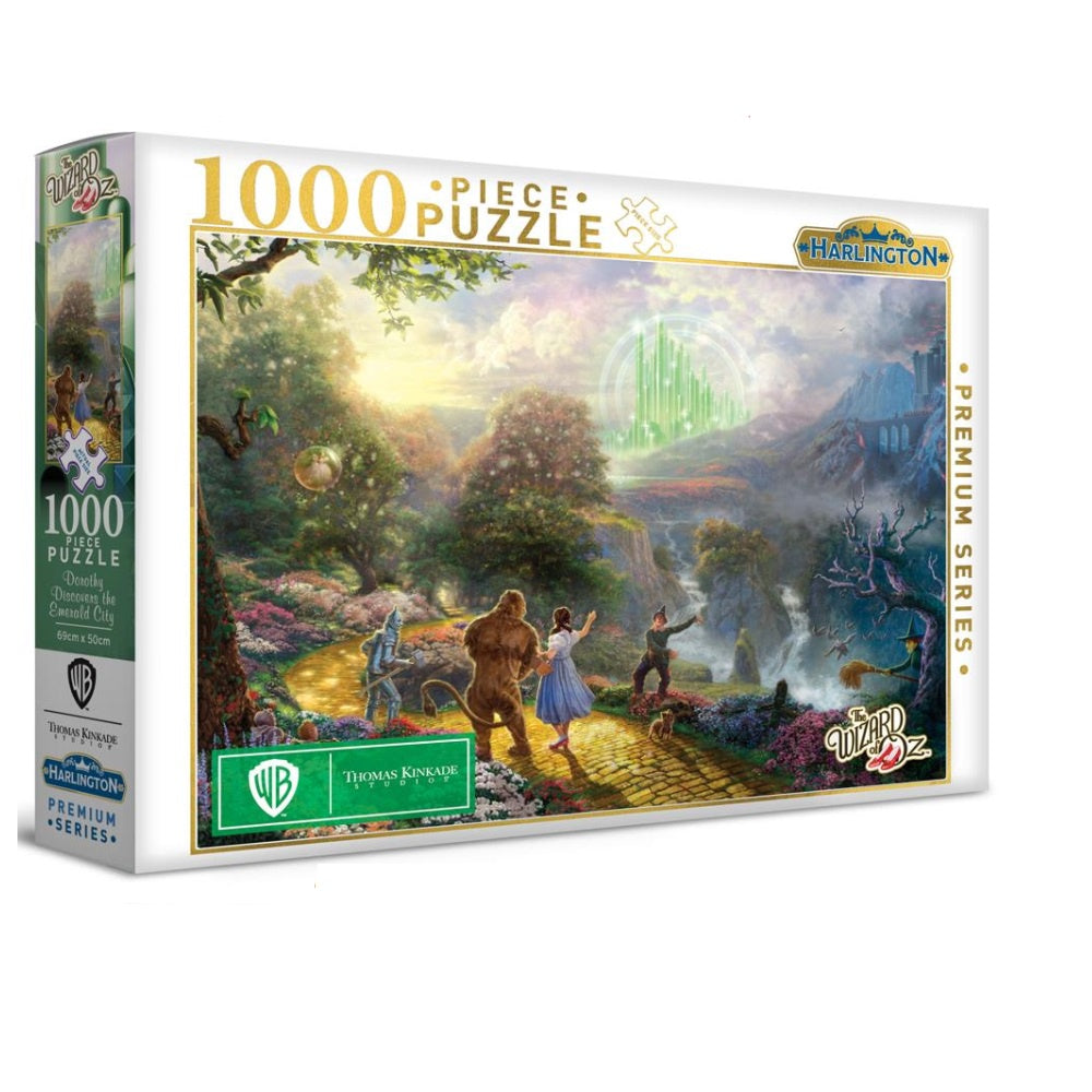 Harlington Thomas Kinkade WB Dorothy Discovers the Emerald City 1000 Piece Jigsaw