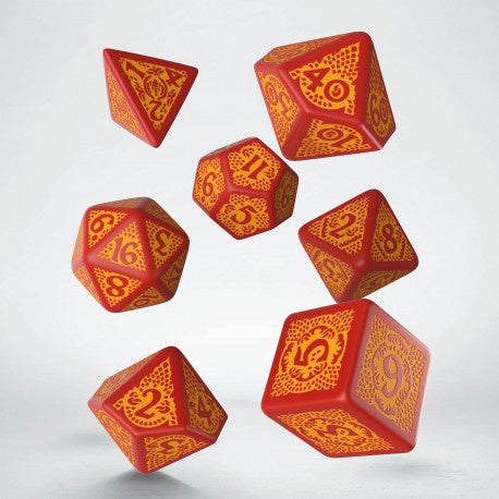 Q Workshop - Dragon Slayer Red and Orange Dice Set