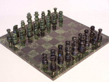 Marble Chess Set Green/Blk 16