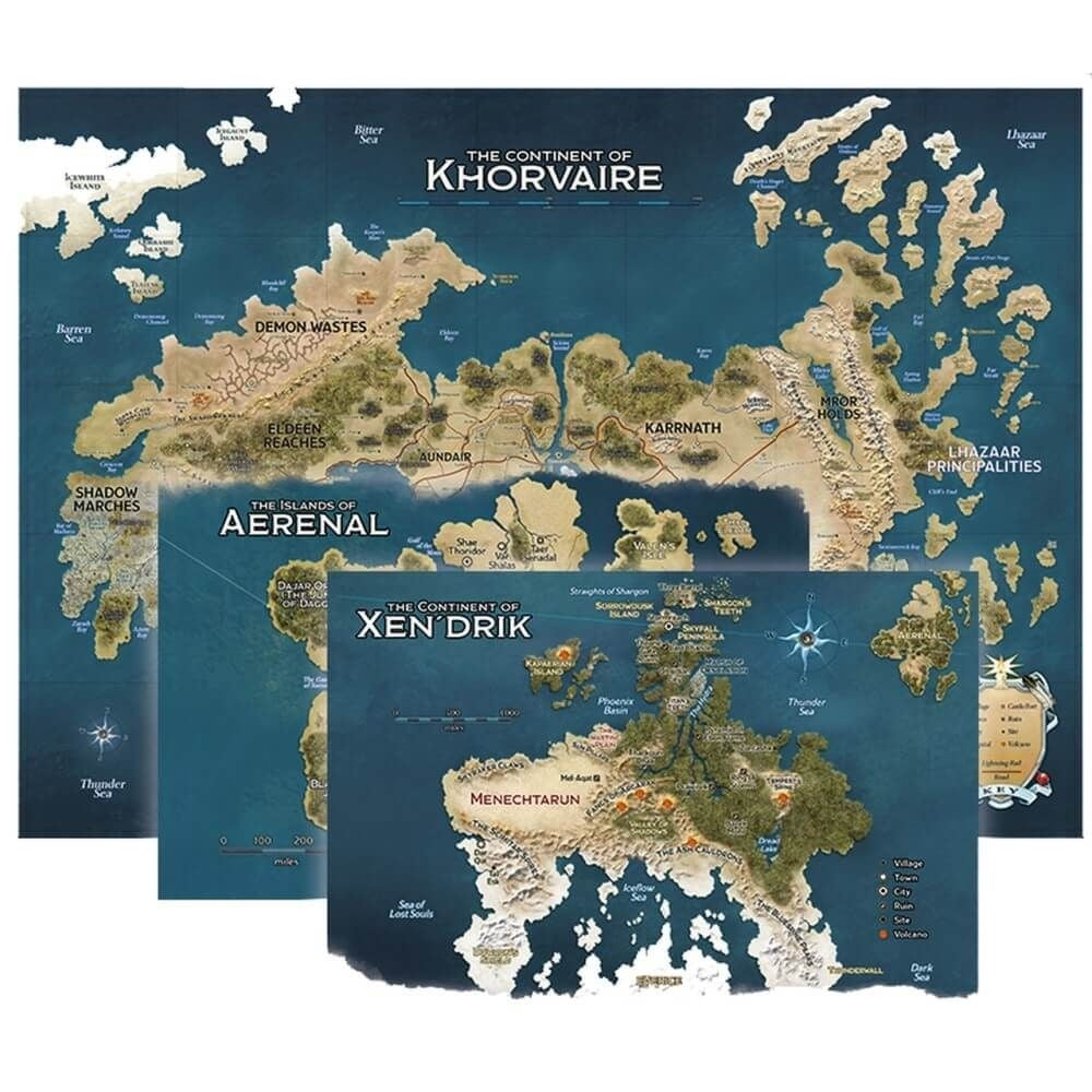 Dungeons &amp; Dragons Eberron Map Set Nations Of Khorvaire