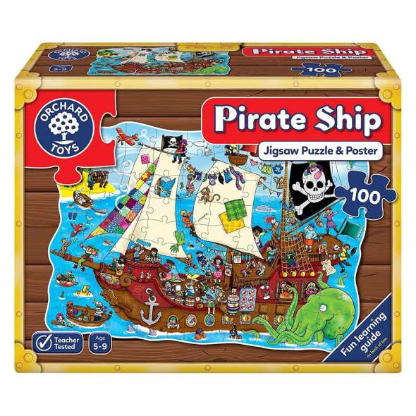 Orchard Toys Pirate Ship 100 Shaped Piece Jigsaw