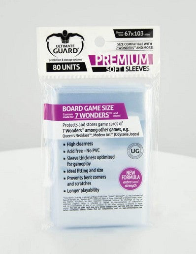 Ultimate Guard Premium Soft Sleeves For Board Game Cards (80)