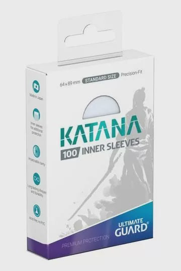 Ultimate Guard Katana Standard Size Inner Sleeves Transparent 100