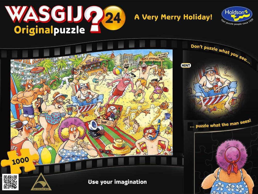 Wasgij Original: 24 Very Merry Holiday 1000 Piece Jigsaw Holdson