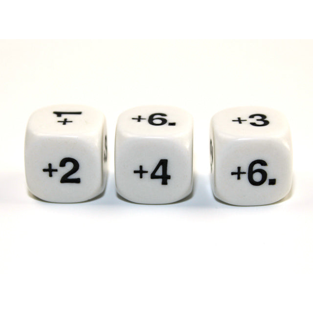 Chessex 16mm Opaque -(1-6) White/black - CHX KOP09964 (Preorder)