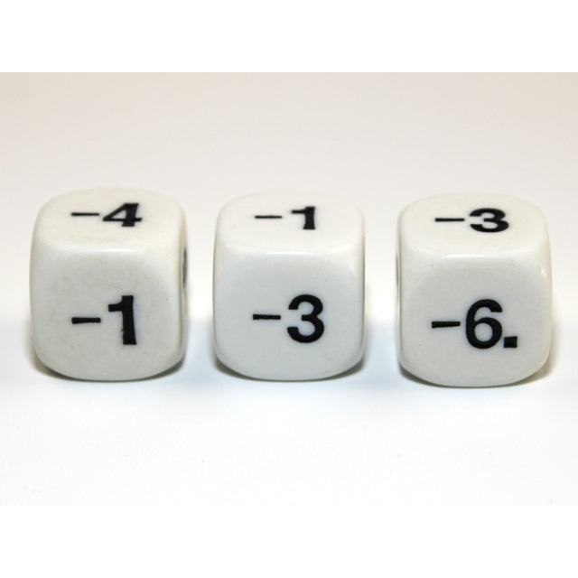 Chessex 16mm Opaque +(1-6) White/black - CHX KOP09963 (Preorder)