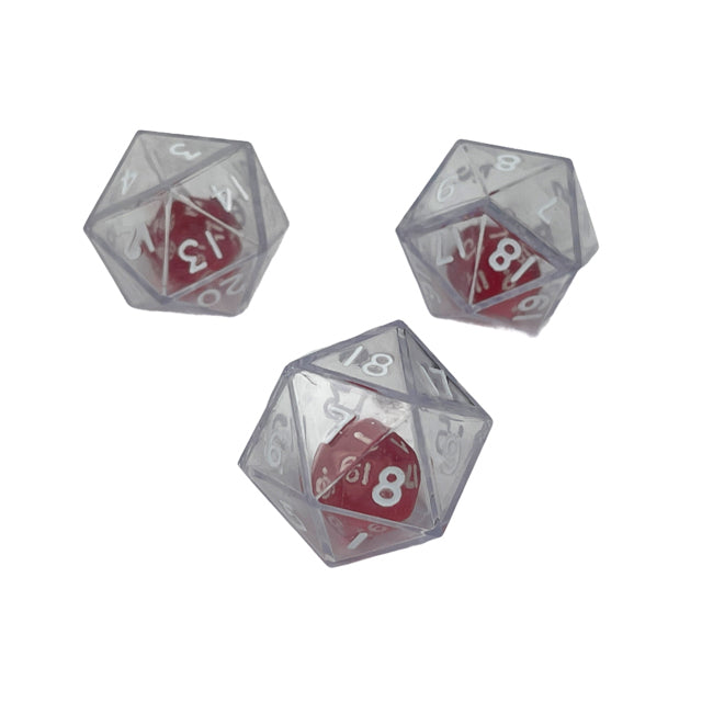 Chessex D20 Double Dice Clear (CHX KOP12458) (Preorder)