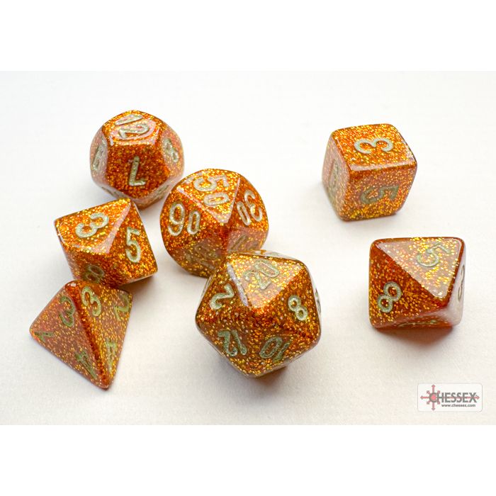 Chessex Glitter Mini-hedral Gold/Silver 7-die Set - CHX 20503