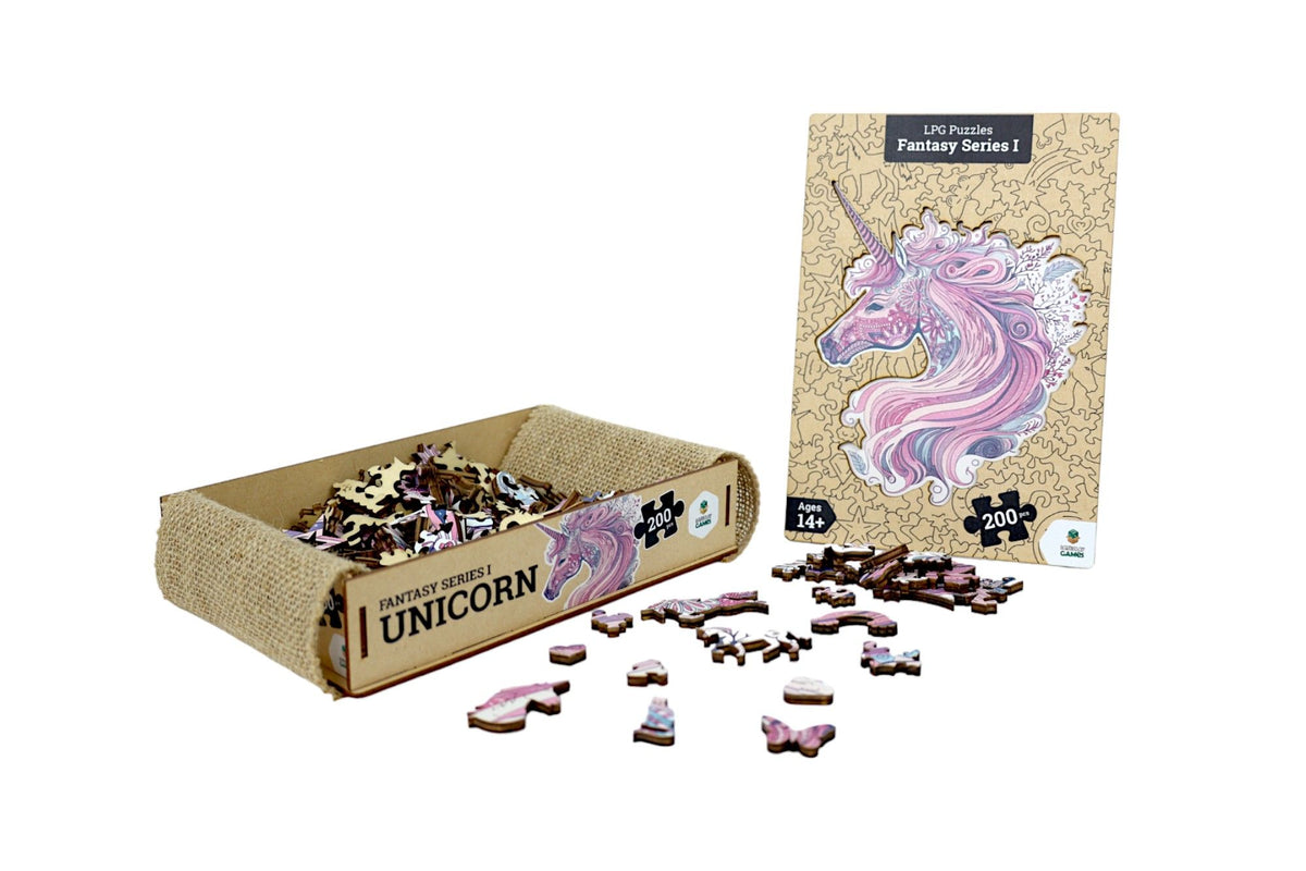 LPG Puzzles Wooden Fantasy Puzzle - Unicorn - Preorder