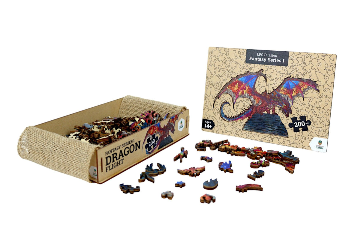 LPG Puzzles Wooden Fantasy Puzzle - Dragon Flight - Preorder