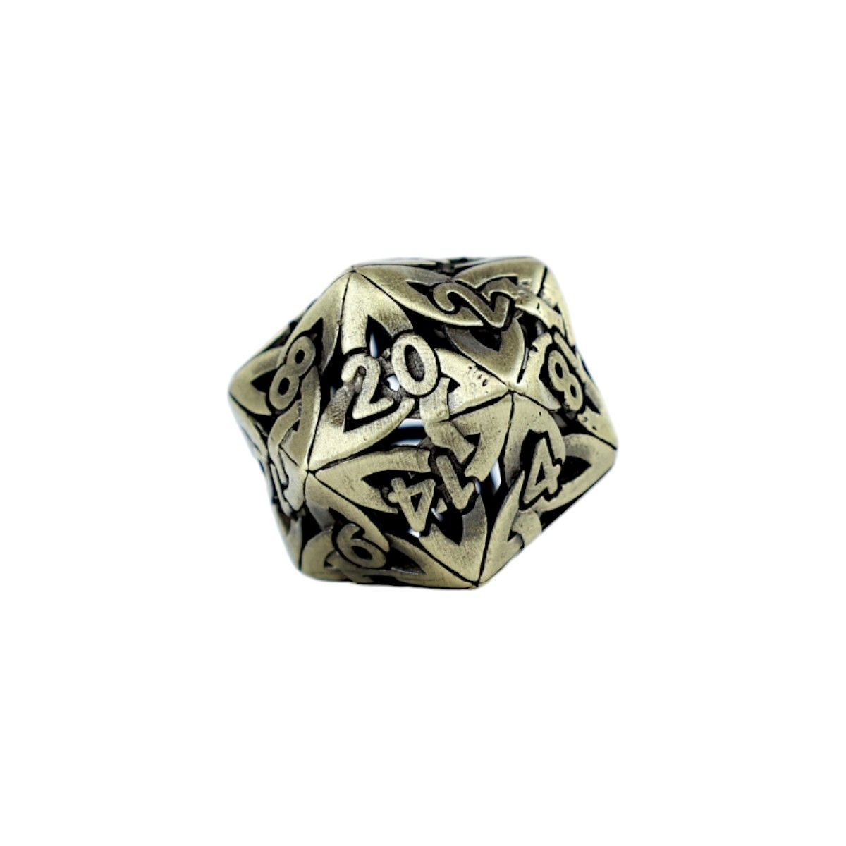 LPG Dice RPG Set Hollow Textures - Tarnished Gold