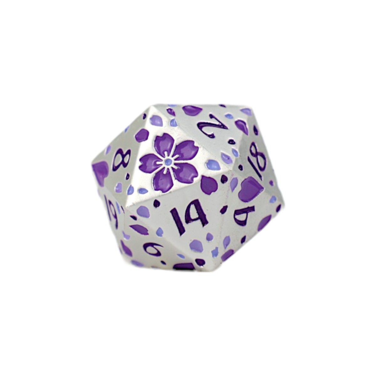 LPG Dice RPG Set Inscripted Sakura Purple