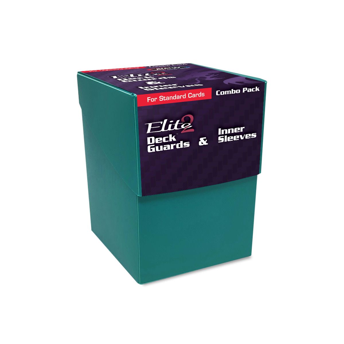 BCW Deck Case Box, Deck Protectors and Inner Sleeves Standard Elite2 Combo Pack Glossy Teal