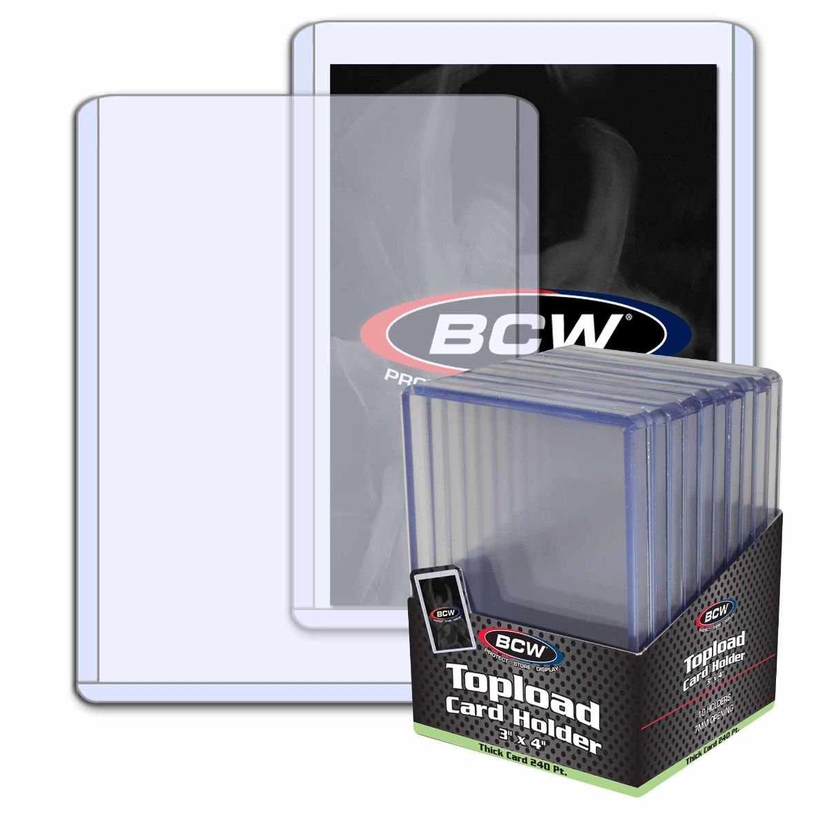 BCW Toploader Card Holder Thick 240 Pt (3inch x4inch)