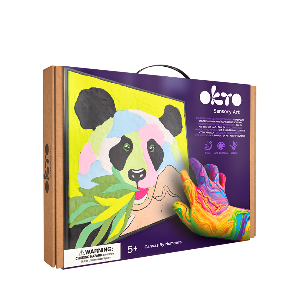 Panda Coloring with Clay Set