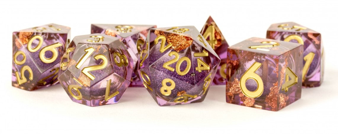 Metallic Dice Games - Aether Abstract Liquid Core Dice Set