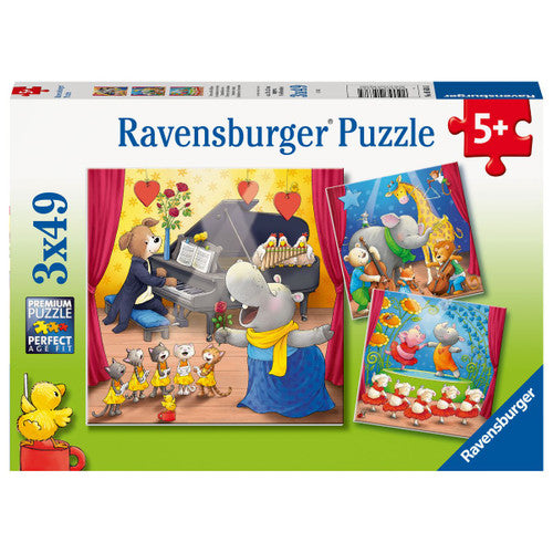 Ravensburger - Animals on stage 3x49 Piece Jigsaw