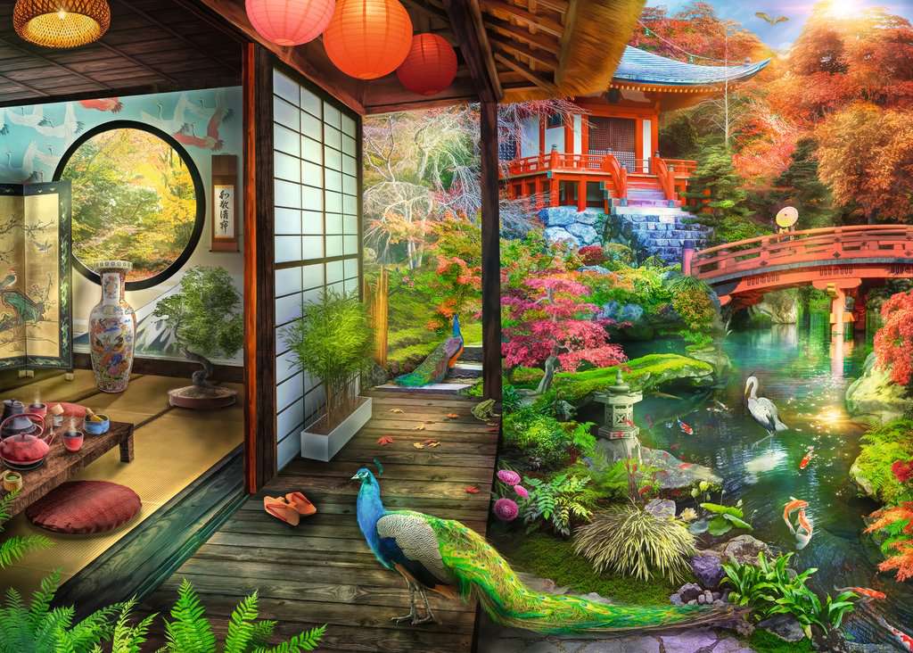 Ravensburger - Japanese Garden Teahouse 1000 Piece Jigsaw