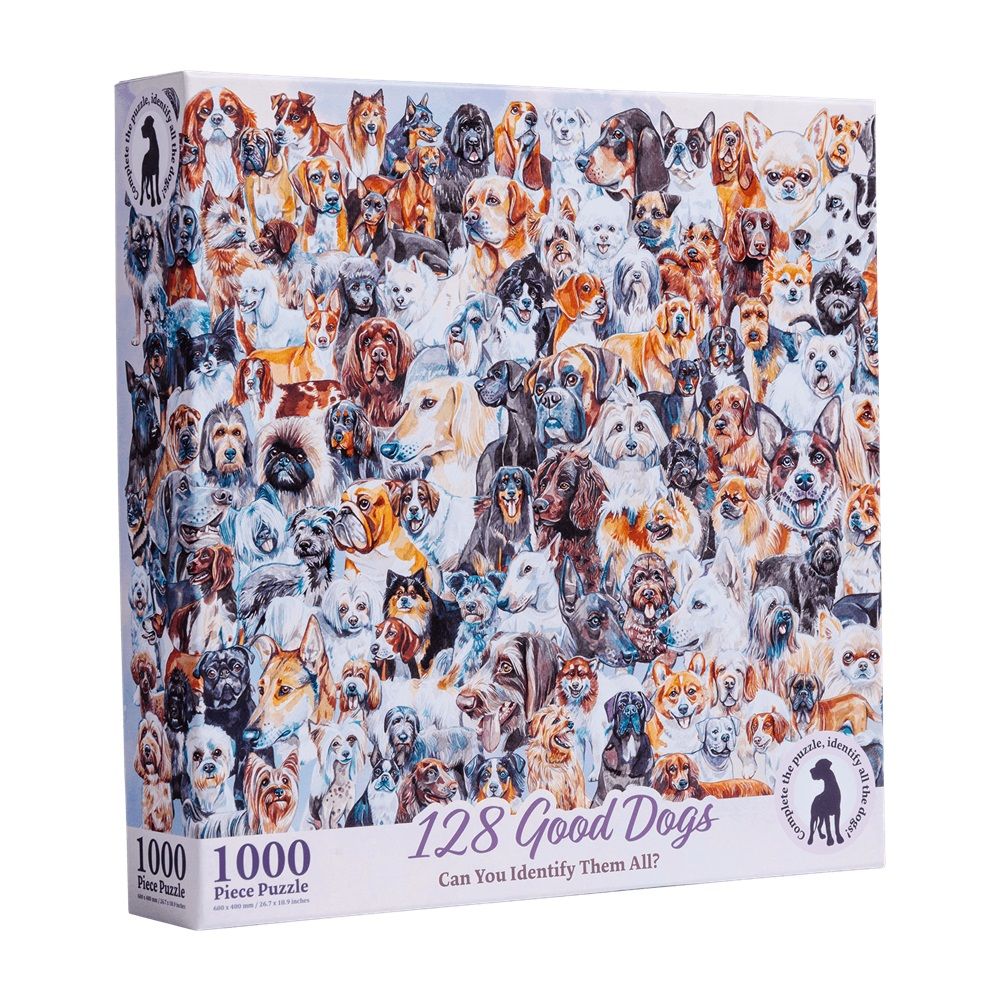 128 Good Dogs: Can You Identify Them All? A Dog Park 1000 Piece Jigsaw (Preorder)