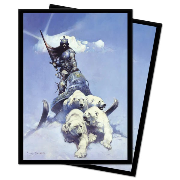 Ultra Pro: Silver Warrior Standard Size Deck Protector sleeves by Frank Frazetta (100) (Preorder)