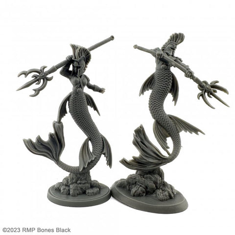 Reaper Bones Black Merfolk Royal Guards - 2