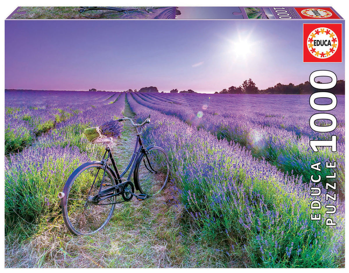 Educa - Bike in Lavender Field 1000 Piece Jigsaw