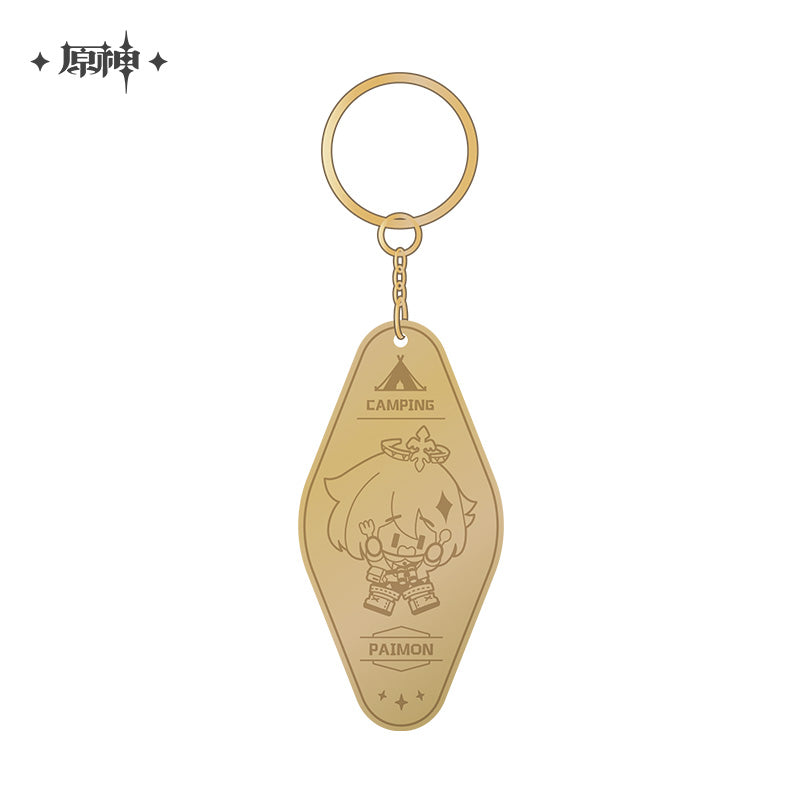 Genshin Impact Go Camping! Series Metal Keychain