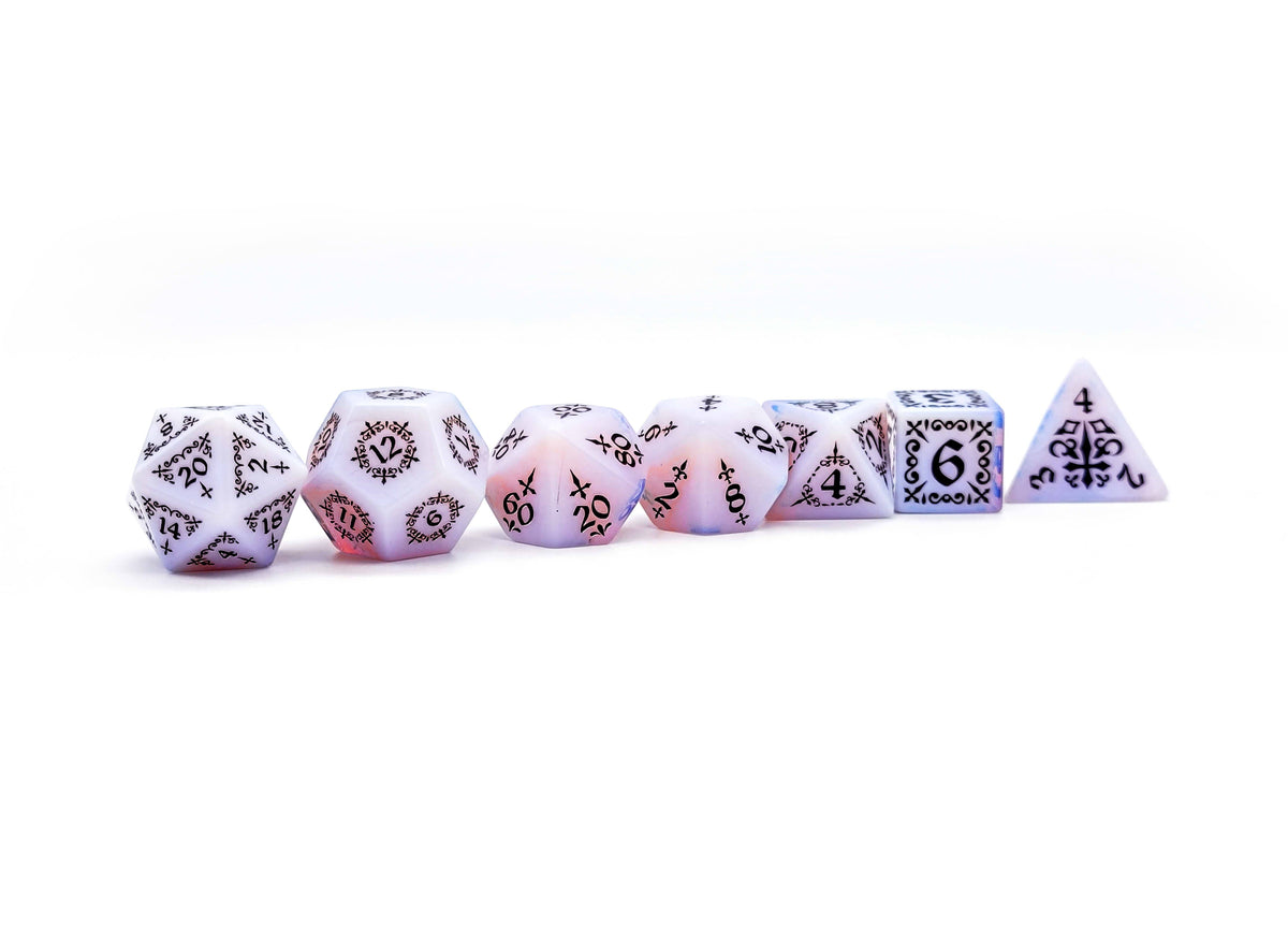 Level Up Dice - Shadow Masque Pink Opalite