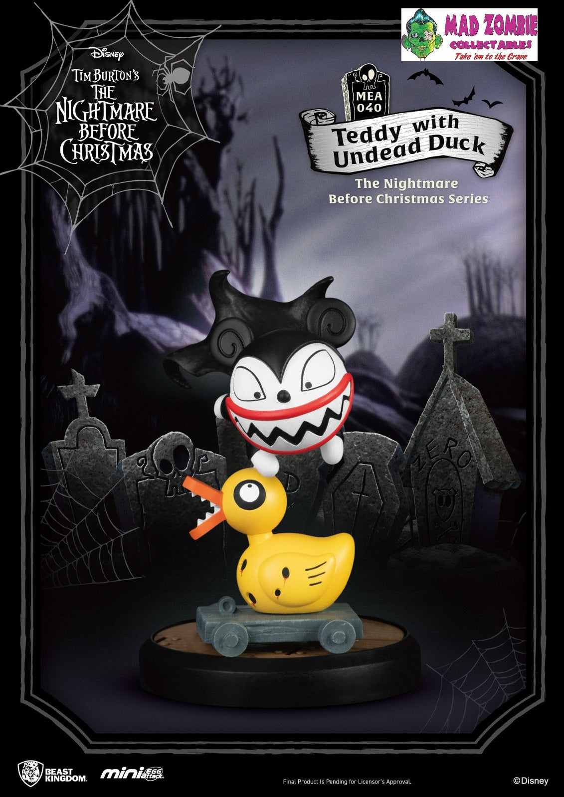 Beast Kingdom Mini Egg Attack The Nightmare Before Christmas Series Set - Vampire Teddy